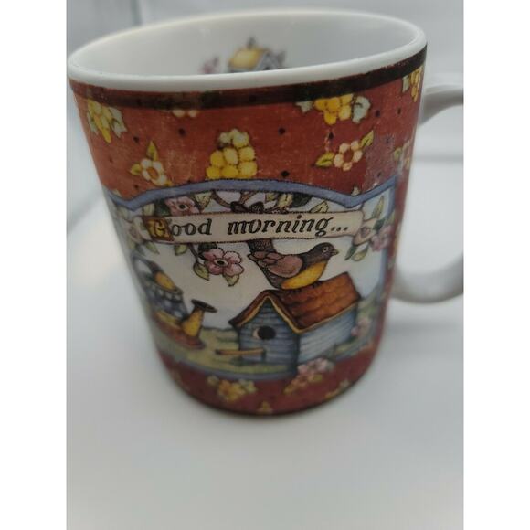 Lang & Wise Collector Mug "Good Morning" Lisa Blowers Artist 1998 Flowers - Picture 10 of 12